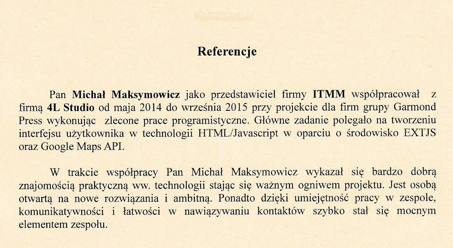 Wykadrowany podgląd referencji Garmond Press