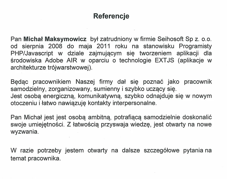 Wykadrowany podgląd referencji Seihosoft